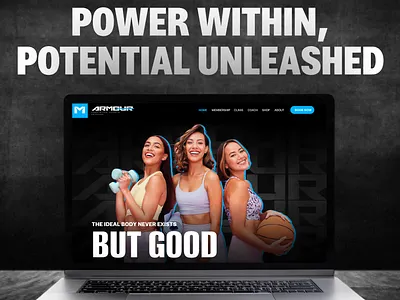 Armour Fitness website design branding cardio fitness fitness web graphic design gym gym website health health website typography web ui design website website uiux