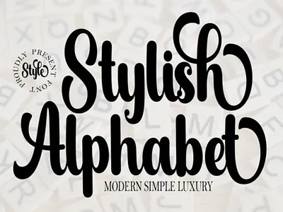 Stylish Alphabet Font black font branding font calligraphy font logo modern font
