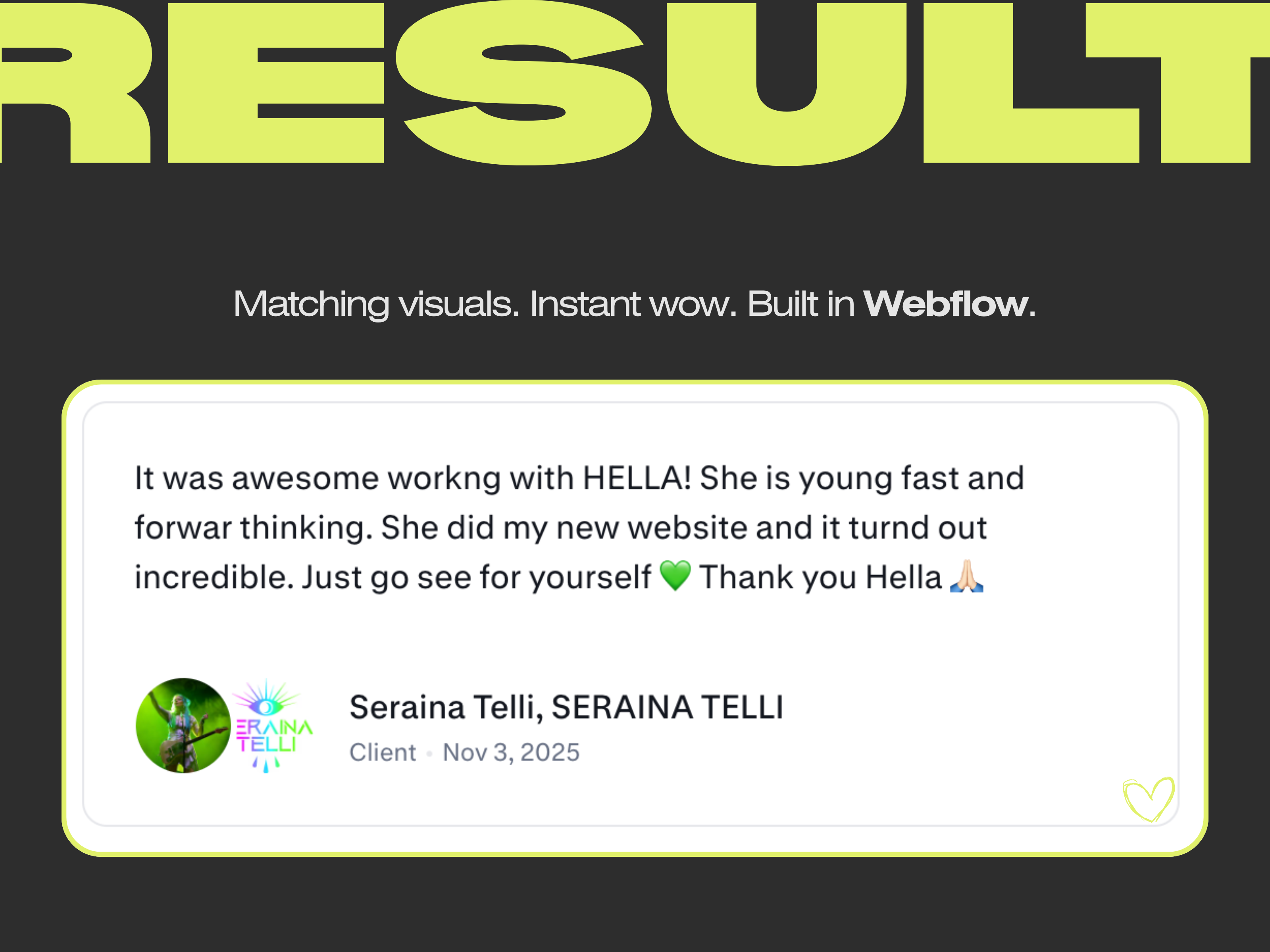 Example of Webflow / Landing Page