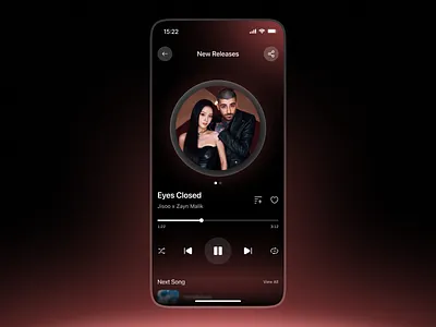 Veloria - Music Player Mobile App app design artist clean dark mode design gradient mobile mobile app modern app music app music app ui music mobile music player music player app music playlist playlist premium app design song song app ui