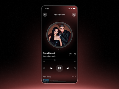 Veloria - Music Player Mobile App app design artist clean dark mode design gradient mobile mobile app modern app music app music app ui music mobile music player music player app music playlist playlist premium app design song song app ui
