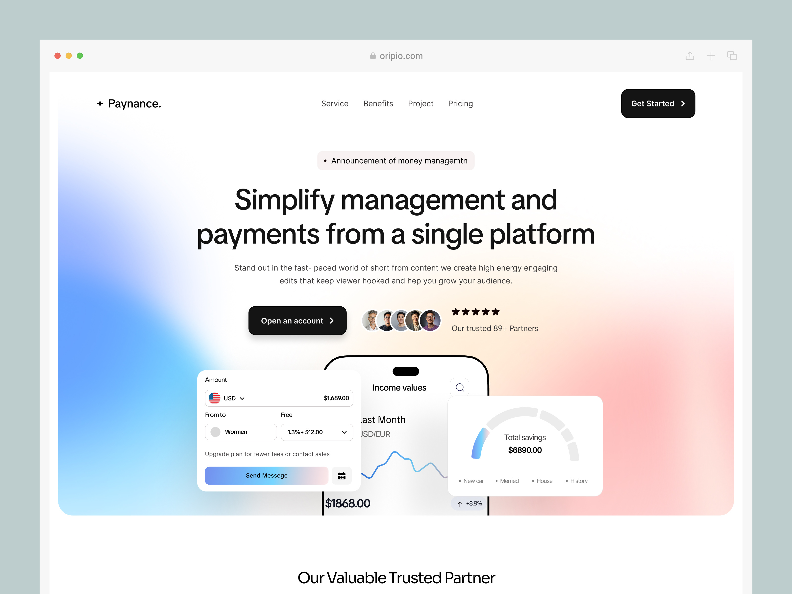 Example of Framer Landing Page Design + Development