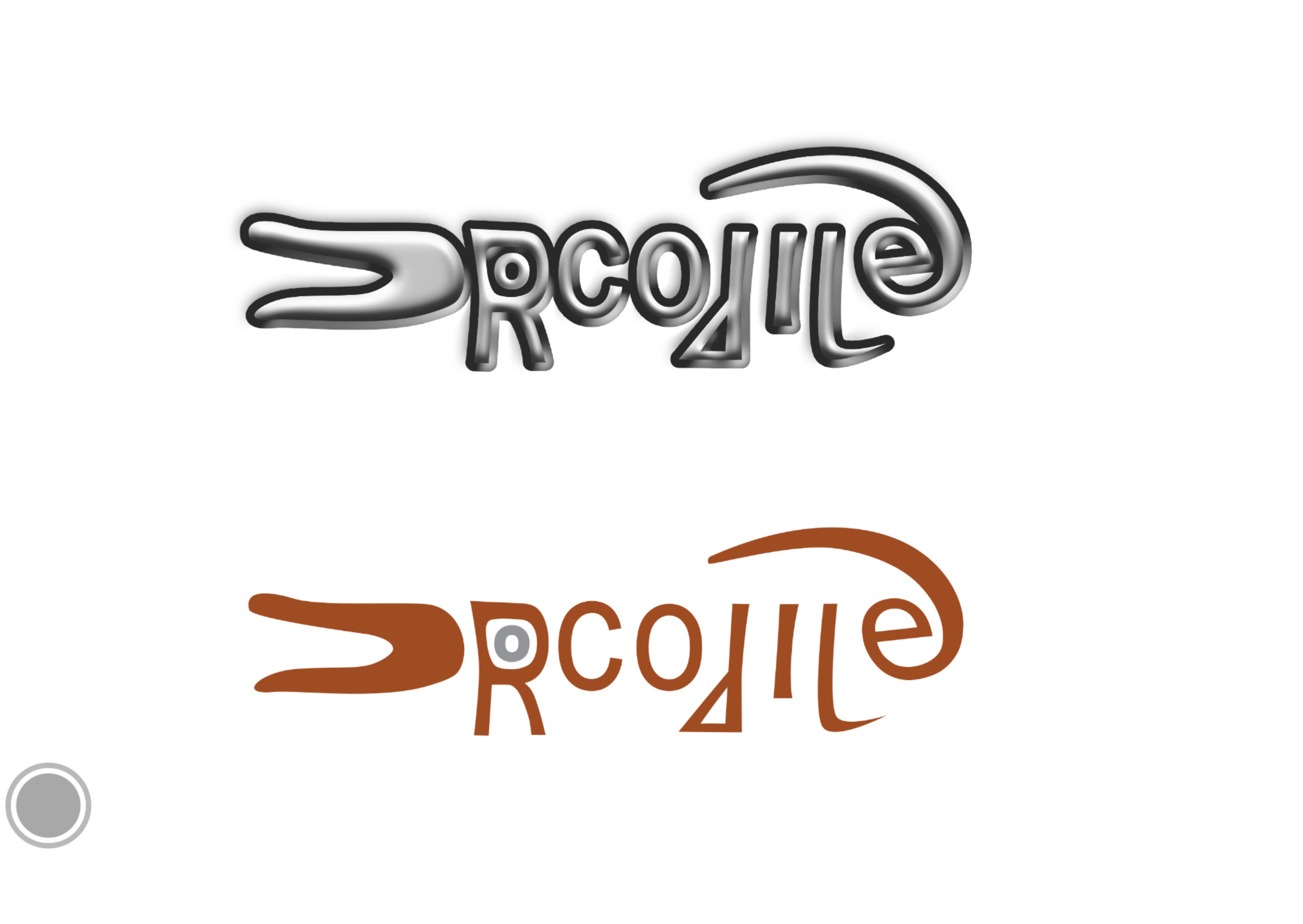 Logo design exercises ~ Crocodile brand graphic design logo