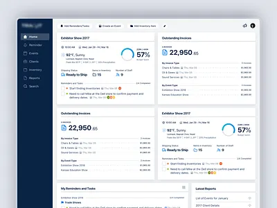 T***IT, Event Management - Dashboard app chart dashboard data design illustration minimal modern navigation plain typography ui white