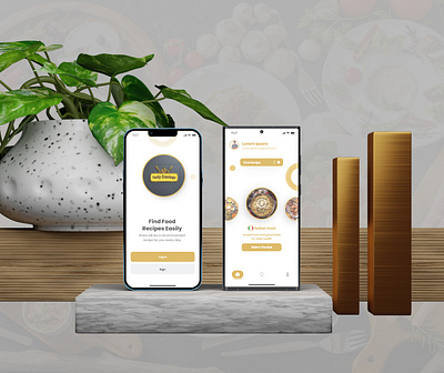 Food Recipe App 3d animation branding design graphic design illustration logo motion graphics ui