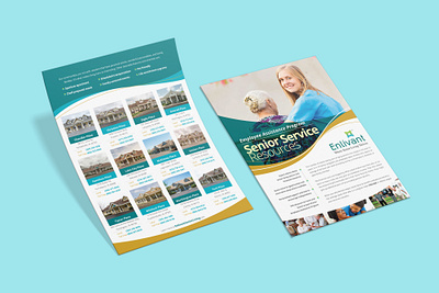 Enlivant EAP Flyer Design branding brochure card caring clean creative design flyer leaflet listing modern print professional property senior service wavy