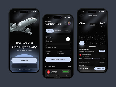 Travel Flight Booking App Design airline app app design booking app clean ui flight app flight booking ios mobile mobile app mobile ui modern design ticket booking travel app travel booking travel experience travel ui ui design uiux design user interface ux design