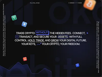 Okanebit - Crypto Exchange Platform crypto finance fintech product design ui ux