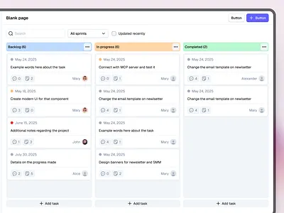 Kanban Board UI admin board crm finalui kanban board kanban ui kanban. project management projects tasks list trello ui ui kit