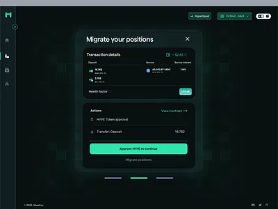 Defi; Migrate your position 2 blockchain crypto defi design