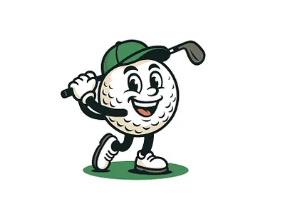 Golf Ball Mascot Logo logo