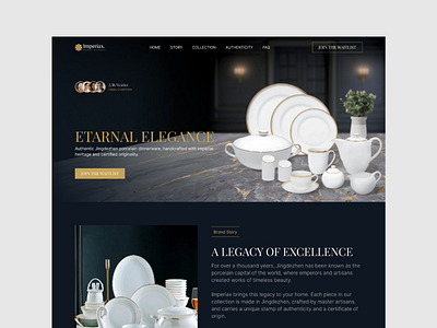 Luxury Porcelain Landing Page creative website dark design design figma design landing page luxury website minimal design modern design porcelaindesign product design professional design ui ui design uiux ux ux design web design website website design website ui