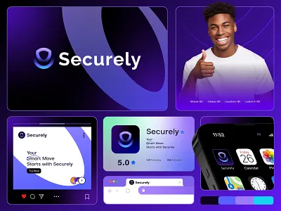 Security Logo Design & Brand Identity brand identity branding illustration logo logo design modern logo security logo shield logo software logo