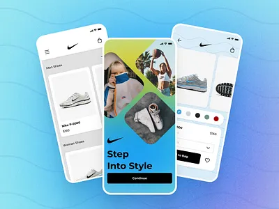 Mobile Nike App animation app clickable prototype design figma interface ios mobile app nike ui
