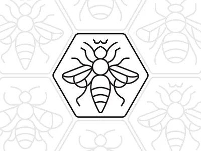 Bee Icons animal bee bee logo branding bumble bee design graphic design icon icons icons design illustration line logo logo designer logo line mark minimal queen bee vector worker bee