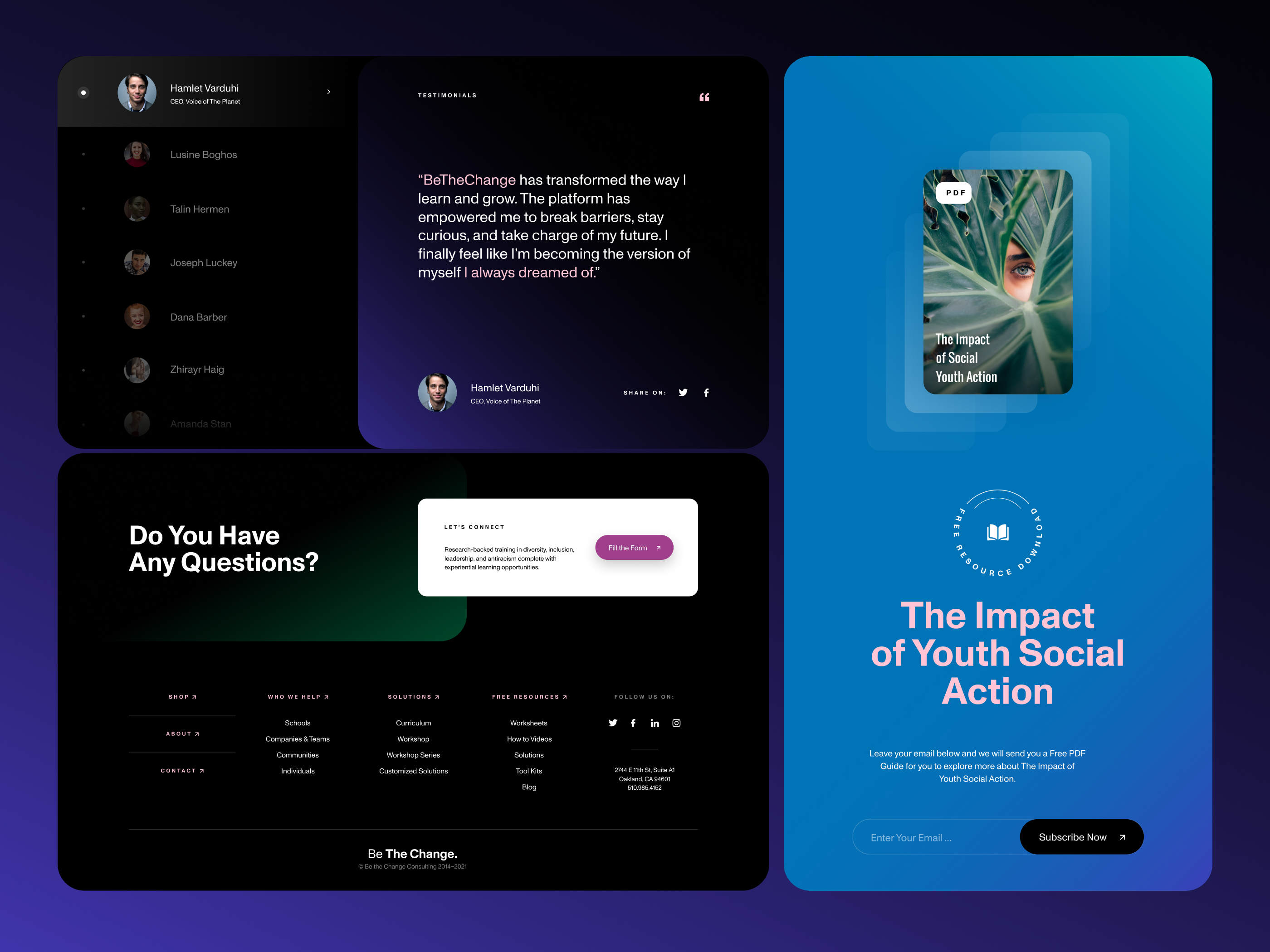Example of Consulting Website Style Development