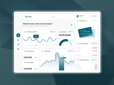 Modern E-Commerce Admin Dashboard UI admindashboard cleanui dashboarddesign ecommercedashboard financialdashboard minimaldesign moderndesign octopidigital saasdesign