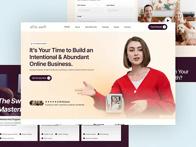 Marketing & Mindset Coach, International Speaker & Entrepreneur brand strategy website business coach website clean web design coaching agency website entrepreneur portfolio website female entrepreneur website international speaker website leadership coach website marketing coach website mentorship program website mindset coach website modern coaching ui motivational speaker website online coaching platform personal branding website personal growth website podcast website design professional coach website public speaker web design women empowerment coach