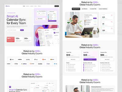 AI Meeting Scheduler Website ai ai meeting arrange ai meeting scheduler design design website homepage landing page meeting saas online meeting productivity saas saas landing page saas website startup virtual meeting web web design web saas website website saas