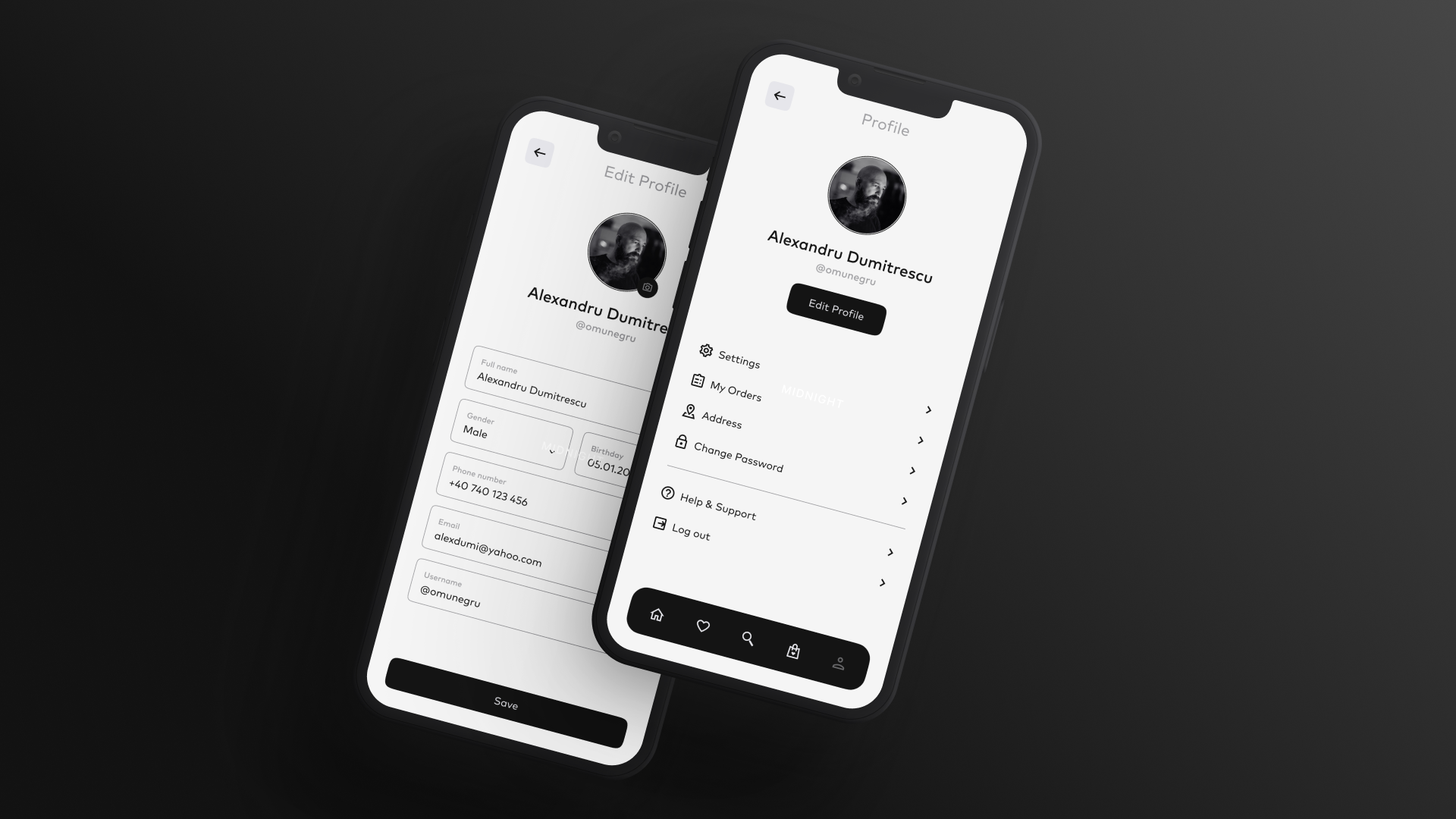 Mobile Settings & Profile Editing design graphic design mobile mobile ui ui ui design user research web design