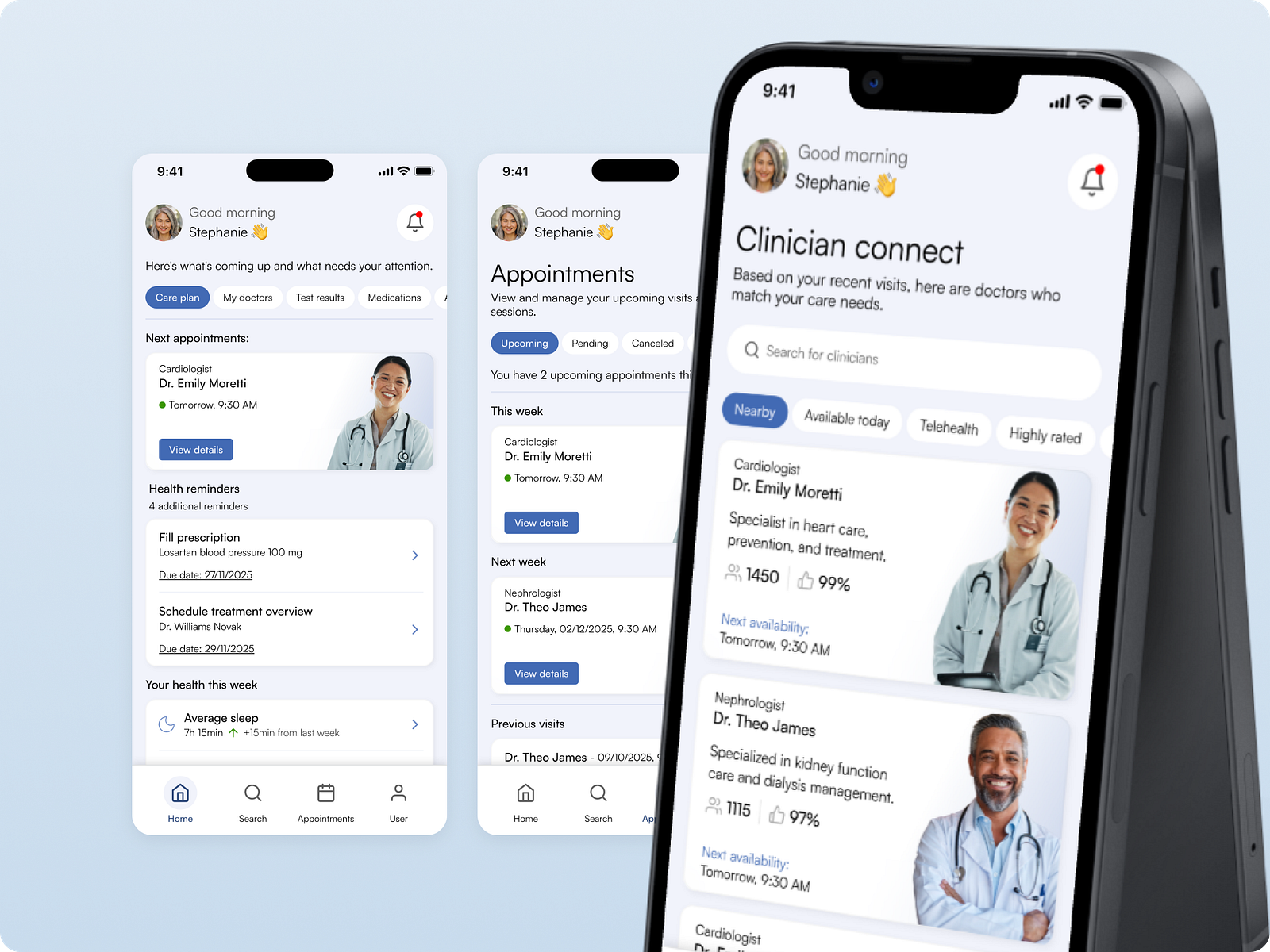 🩺 Clinician connect – Mobile app UX/UI by Matija Sain on Dribbble