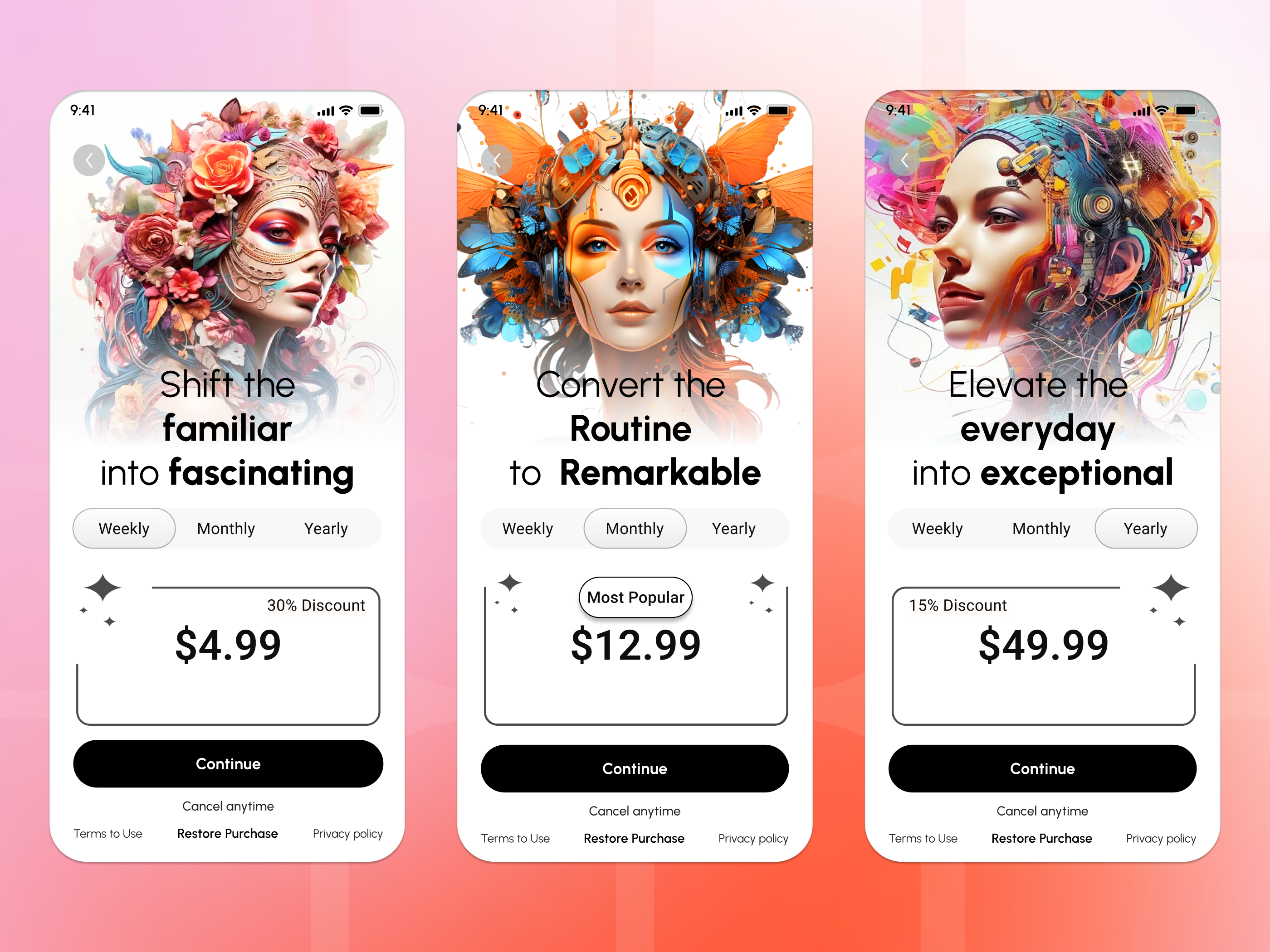 Premium UI - In App Purchase app design app purchase ui app subscription in app in app purchase mobile app premium premium app premium page premium purchase ui premium screen premium subscription premium ui pro screen purchase screen purchase ui subscription subscription ui ui design uiux