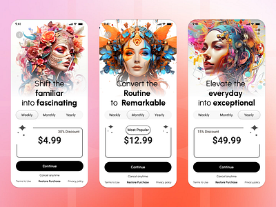 Premium UI - In App Purchase app design app purchase ui app subscription in app in app purchase mobile app premium premium app premium page premium purchase ui premium screen premium subscription premium ui pro screen purchase screen purchase ui subscription subscription ui ui design uiux