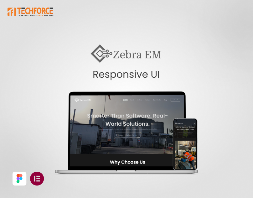 Zebra Em Responsive UI branding ui webdesign