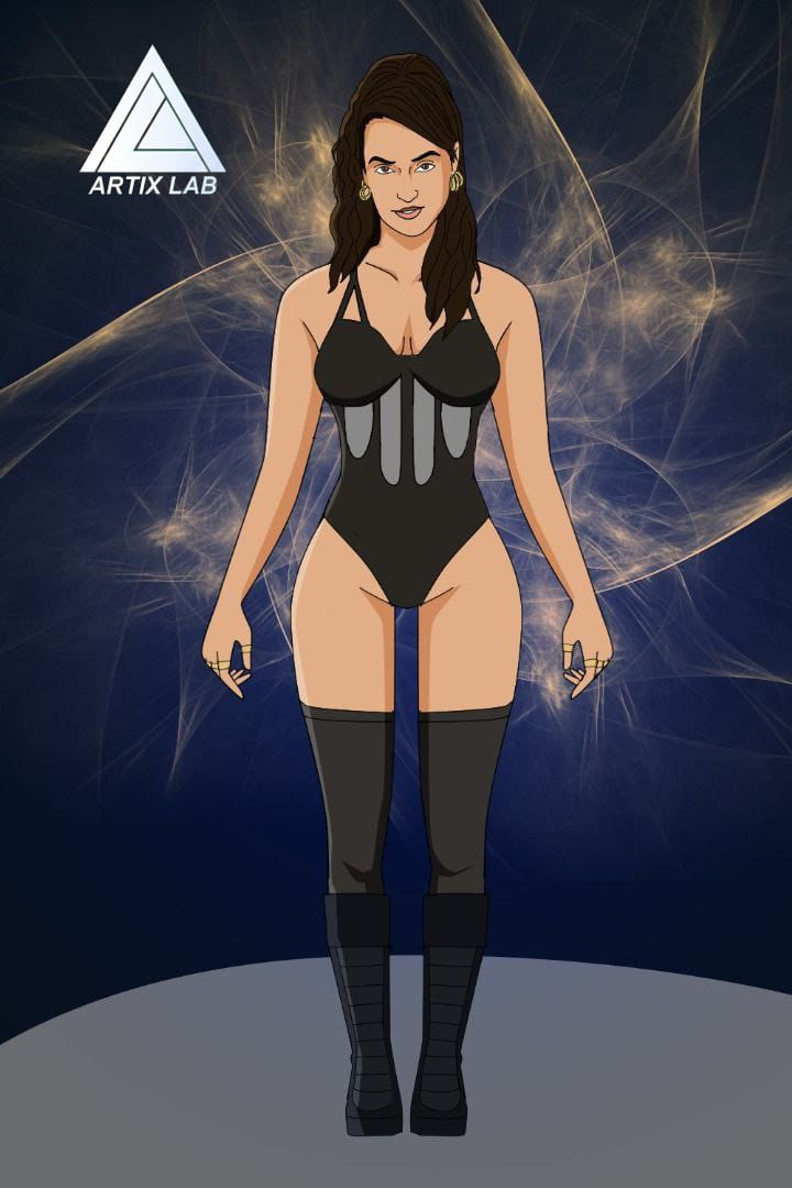 Queen of the abyss animestyle artixlab artoftheday characterdesign darkaesthetic digitalillustration fantasycharacter femalehero fiercebeauty heroinevibes illustrationart strongfemalecharacter ui visualstorytelling warriorgoddess