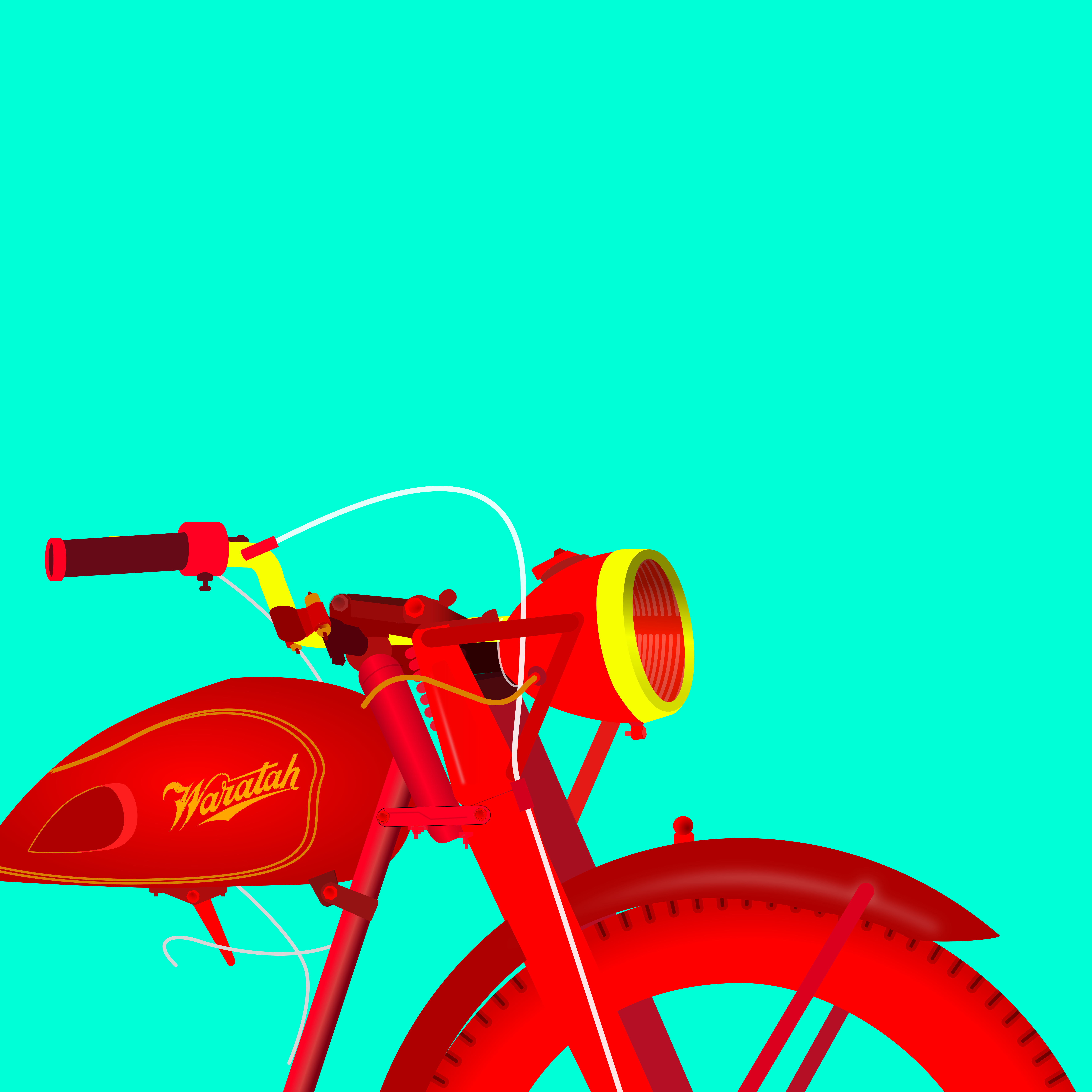putt-putt :: WIP australia illustration mototorcycle shunte88 vector vintage waratah
