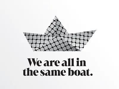 We are all in the same boat flotilla graphic design palestine