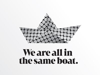 We are all in the same boat flotilla graphic design palestine