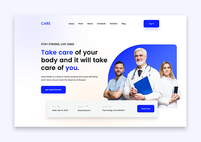 Health Care Header Design dribbble figma health care landing page mobile app ui header ui ux ui ux design web landing page webdesign