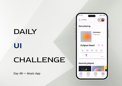 Daily UI · Challenge 48: Music App dailyui design music app ui
