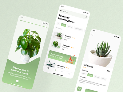 Plant Mobile App Design dribbble figma landing page mobile app plant plant mobile app design plant web design ui header ui ux ui ux design web design webdesign