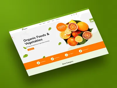 🌿 Organic Foods E-commerce Website – Modern UI/UX Design animation branding design graphic design illustration logo motion graphics ui ux vector