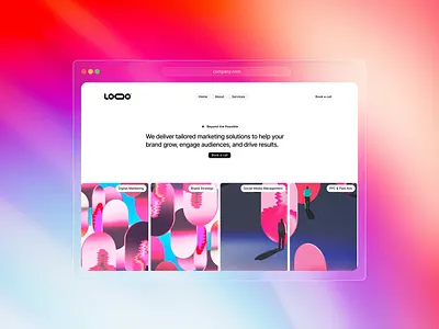 Hero section concept for marketing agency agency concept graphic design hero section marketing ui