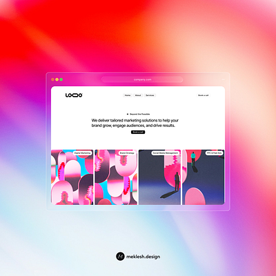 Hero section concept for marketing agency agency concept graphic design hero section marketing ui