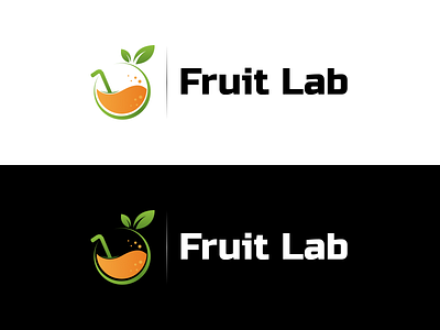 🍊 Fruit Lab – Modern & Refreshing Logo Design animation branding design graphic design illustration logo motion graphics ui ux vector