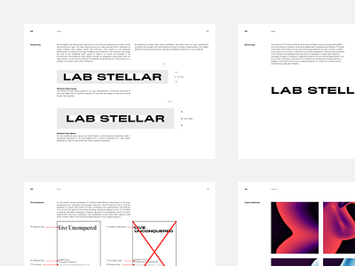 Lab Stellar | Brand Identity & Packaging Design brand brand guidelines branding editorial grids layout logo packaging product typography