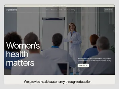 CWH – Healthcare Website for Women doctor header hero section homepage landing page landing page design medication minimal design product design telehealth website telehealth wellness ui ux wavespace web web design website website design wellness women health