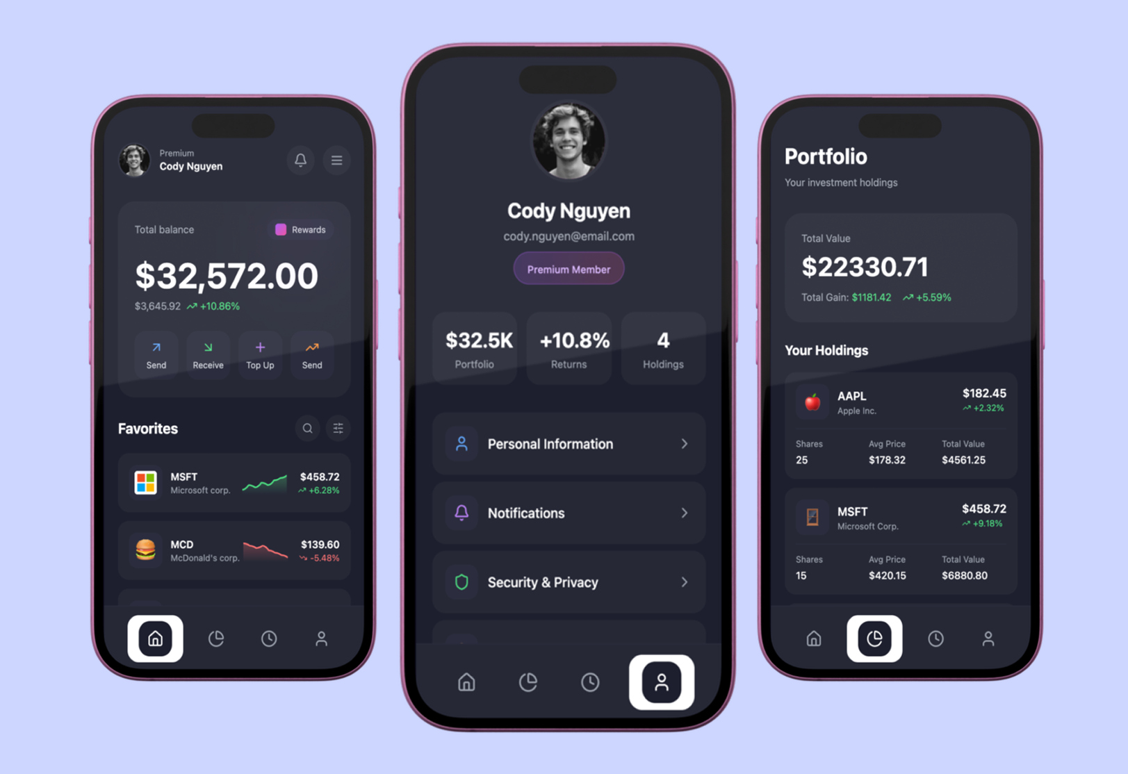Fintech Investment Mobile App branding fintech mobile app uxui design