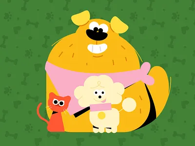 Animal Shelter 2d art branding cat charact characterdesign cute dog illustration kawaii mascot pet vectorart