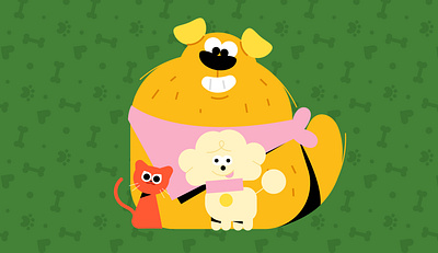 Animal Shelter 2d art branding cat charact characterdesign cute dog illustration kawaii mascot pet vectorart