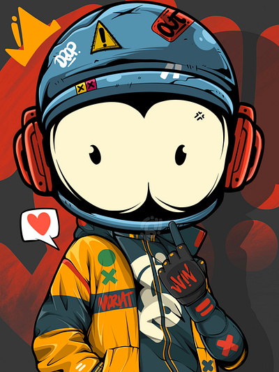 its Me apparel art character cyberpunk design doodle game illustration merchandise nft sticker vector