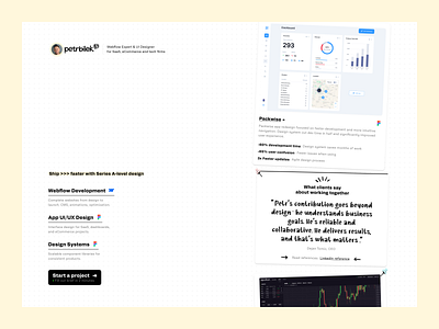 Petrbilek - New site Launch brand branding no code personal site petrbilek portfolio ui design visual design web web development webflow