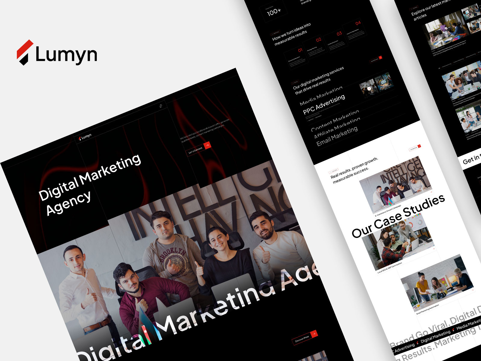 Digital Marketing Agency Website Landing Page creative marketing studio ui digital agency web ui digital marketing agency website figma landing page marketing landing page ppc agency design seo agency web design social media agency website webflow agency template
