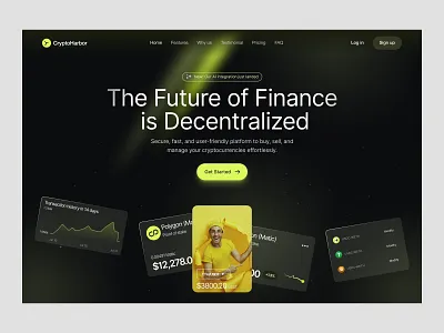 Finance SaaS Hero Section Design finance finance app finance website fintech fintech landing page hero section landing page minimal design product design saas saas design saas landing page saas website uiux web design