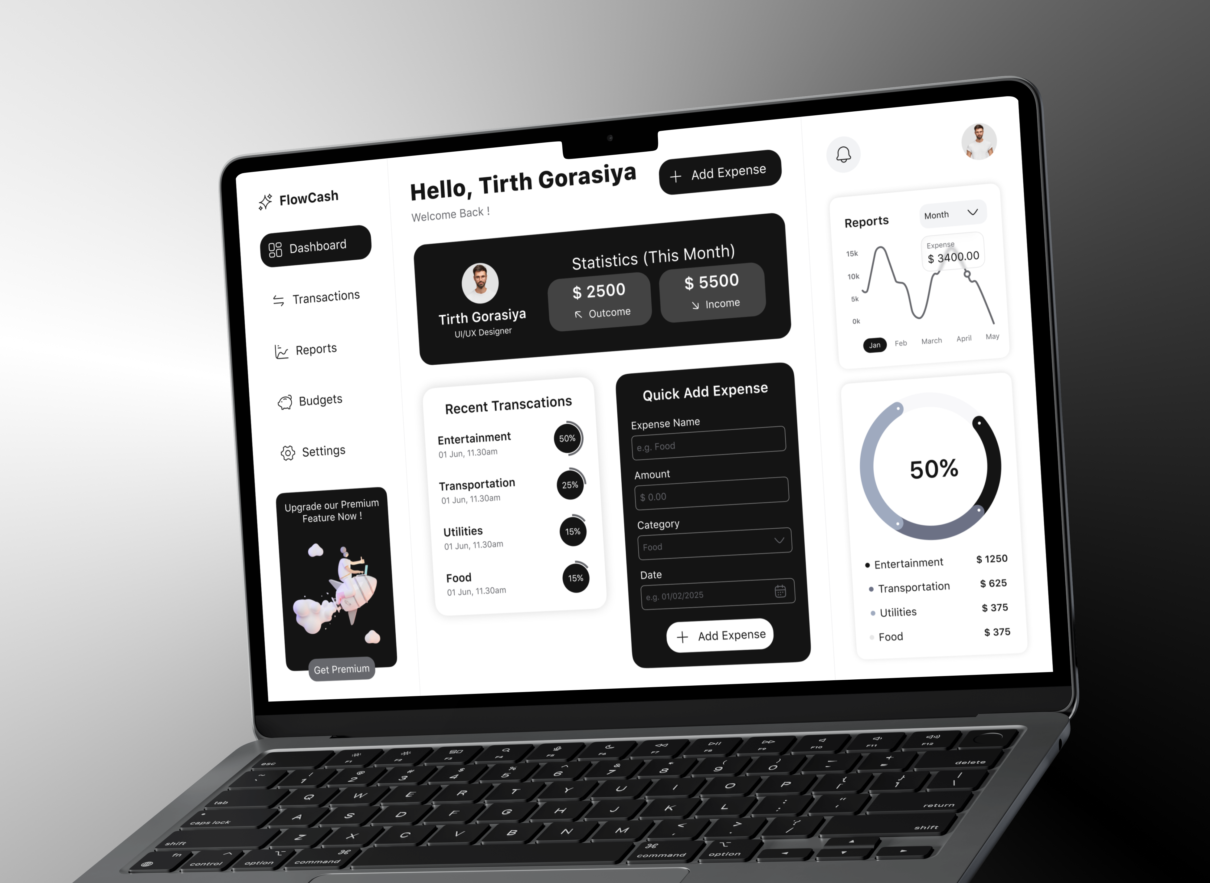 Personal Finance Expense Tracker Dashboard