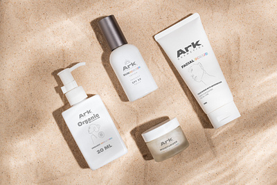 Ark Cosmetics branding graphic design logo